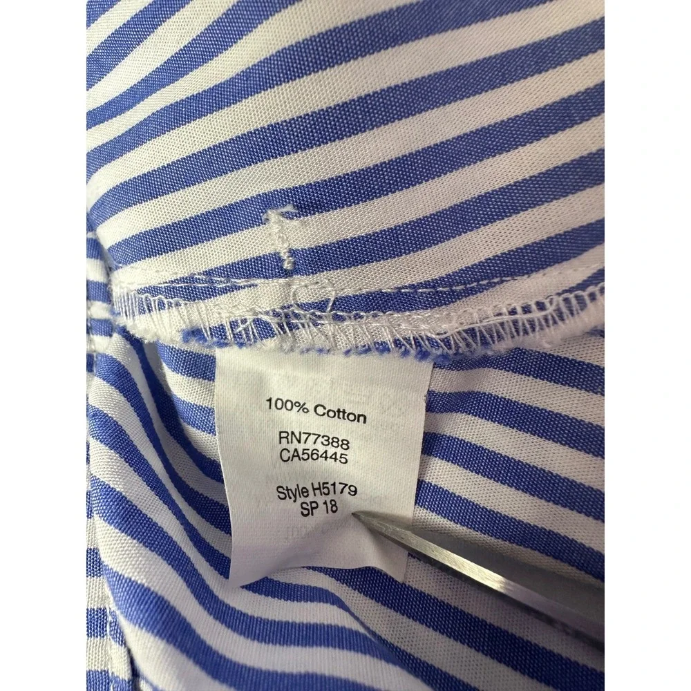 J. Crew Blue Striped Tiered Mini Skirt